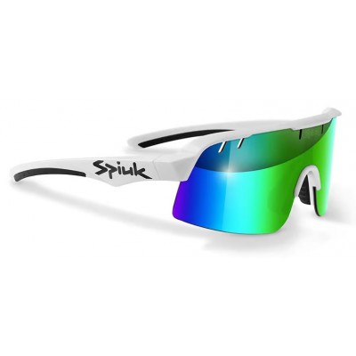 Gafas Spiuk Skala blanco negro con lentes espejadas verde