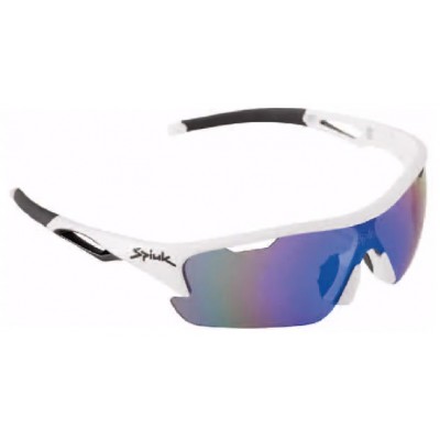 Gafas Spiuk Jifter blanco negro con lentes espejadas azul